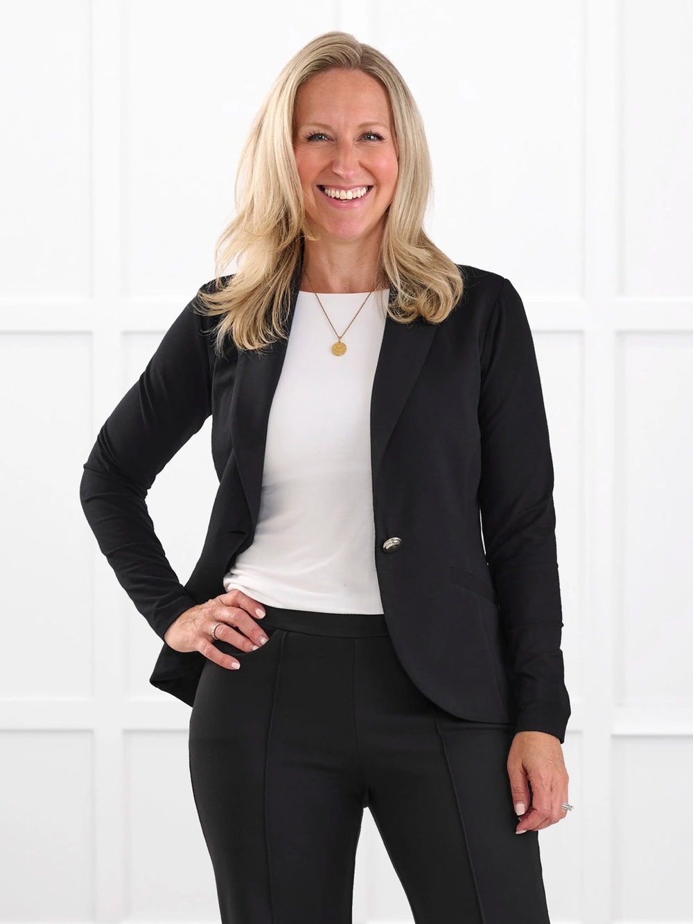Miik Black Emily Jersey Blazer, size M
